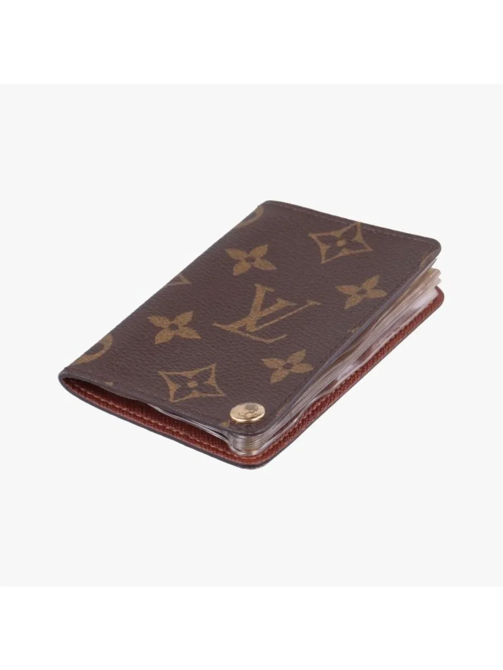 Louis Vuitton Porto Cartes Credit Pression Monogram Brown Canvas Card Holder